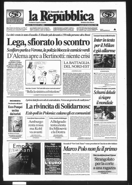 Il lunedì de La repubblica